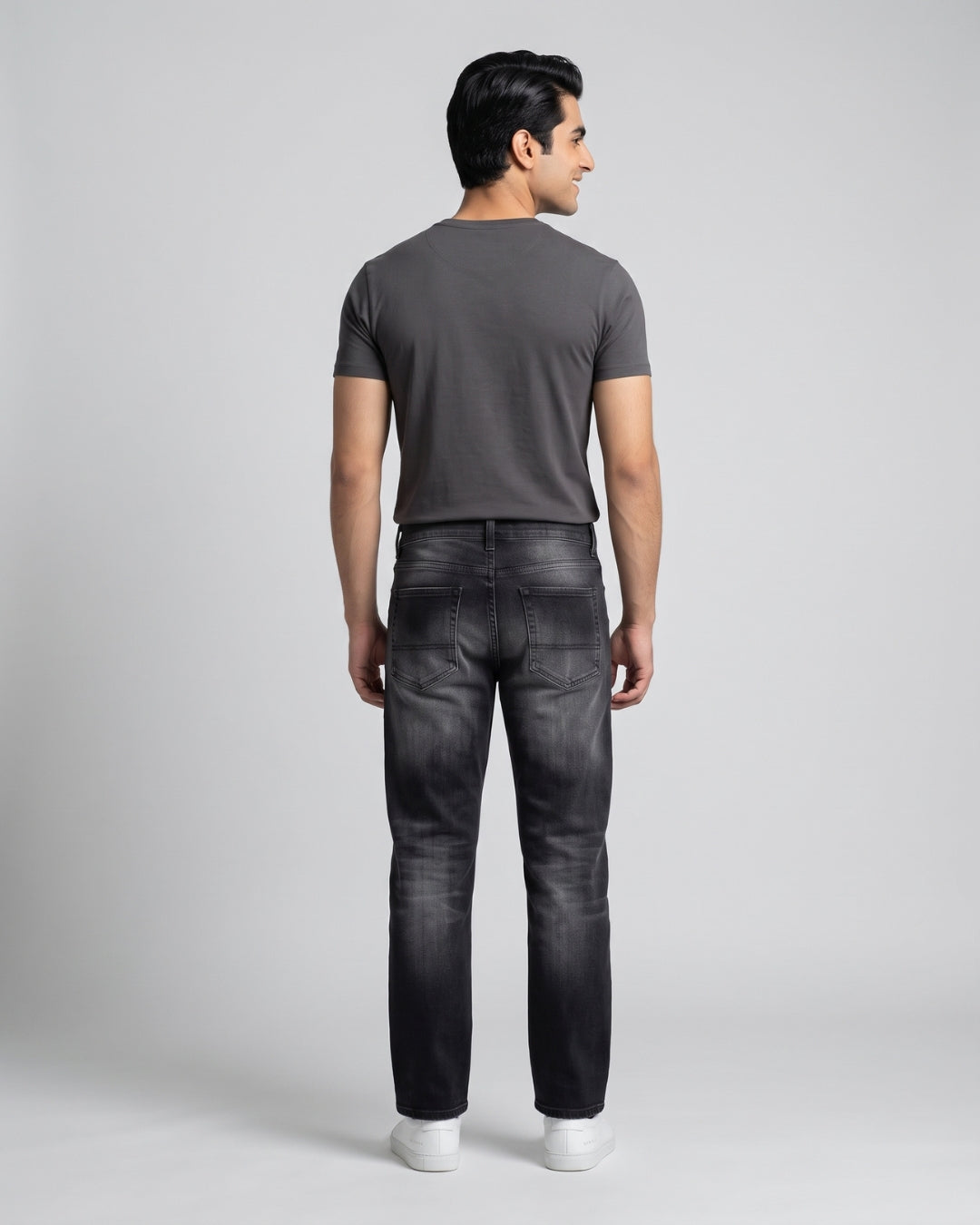 Essential Vintage Black Straight-Leg Denim