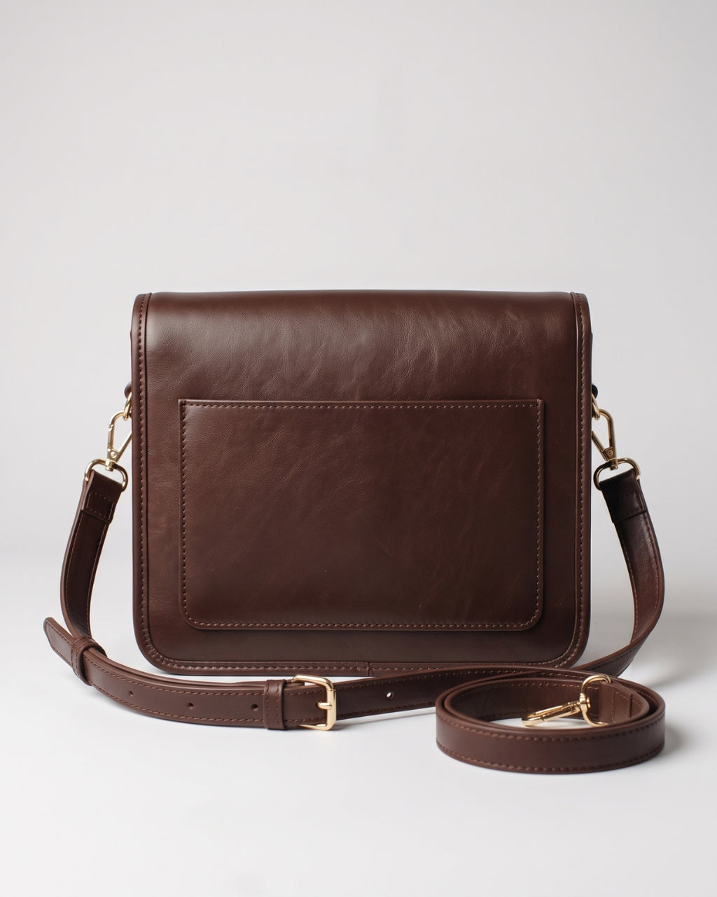 Minimalist Leather Messenger Bag