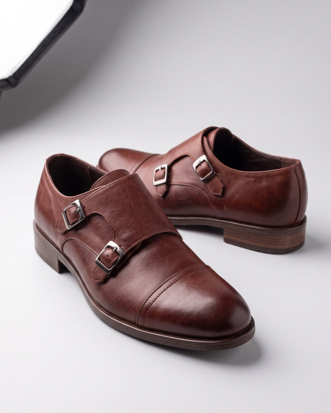 Classic Brown Leather Monk Strap