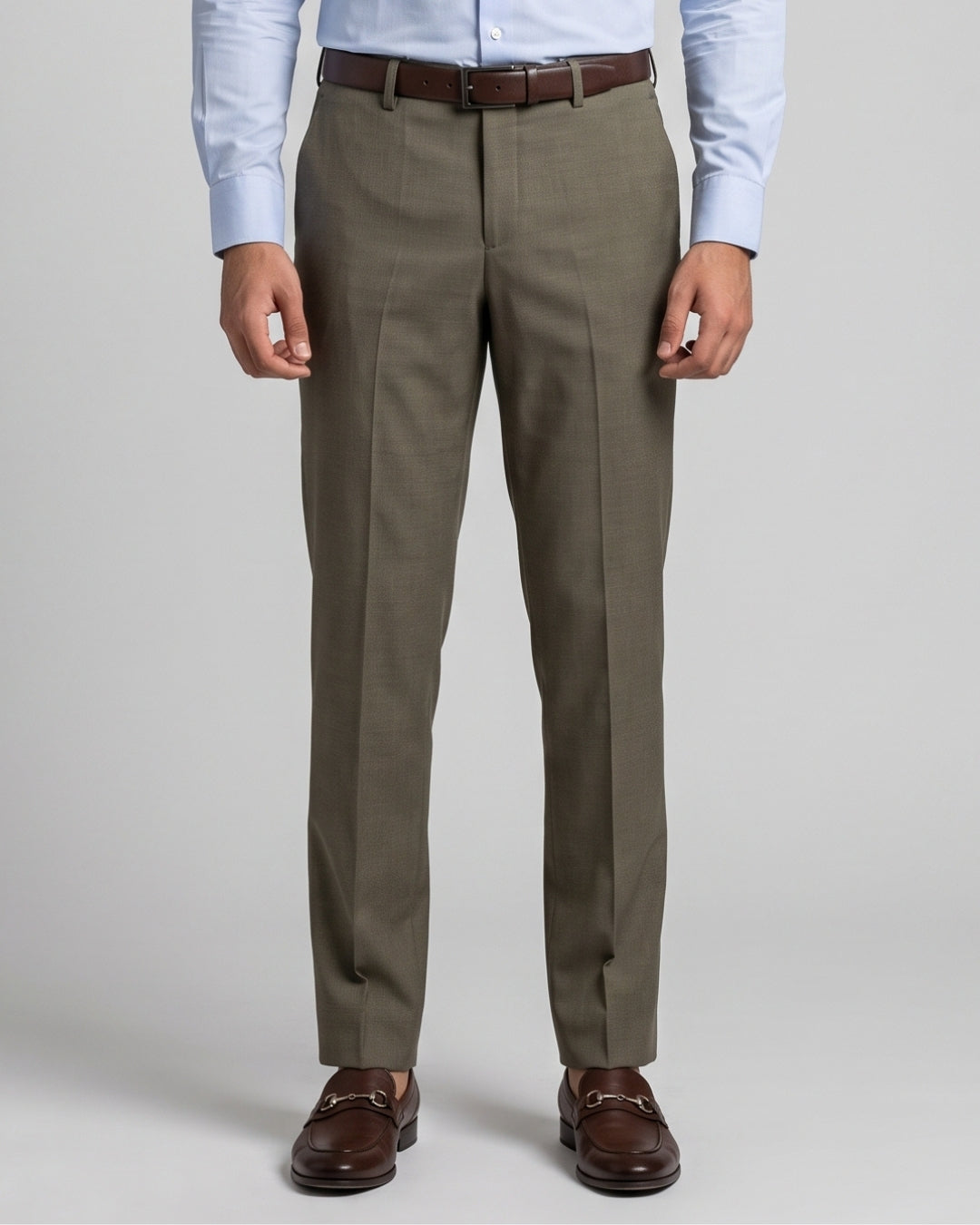Classic Olive Formal Trousers