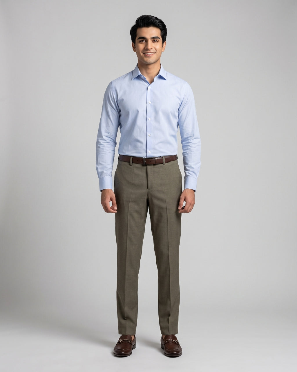 Classic Olive Formal Trousers