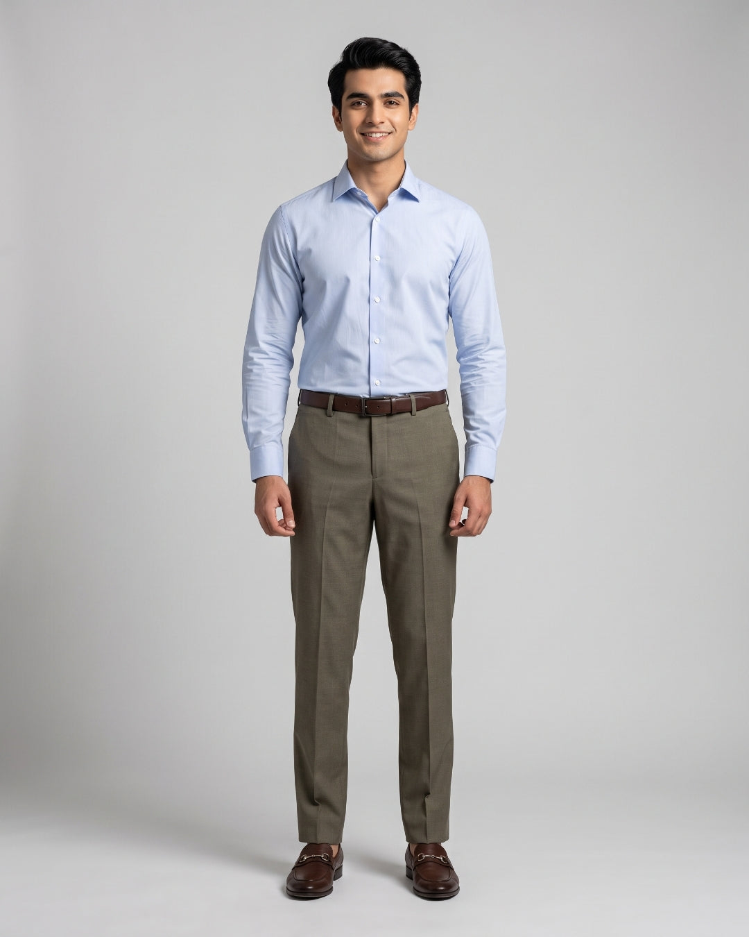 Classic Olive Formal Trousers