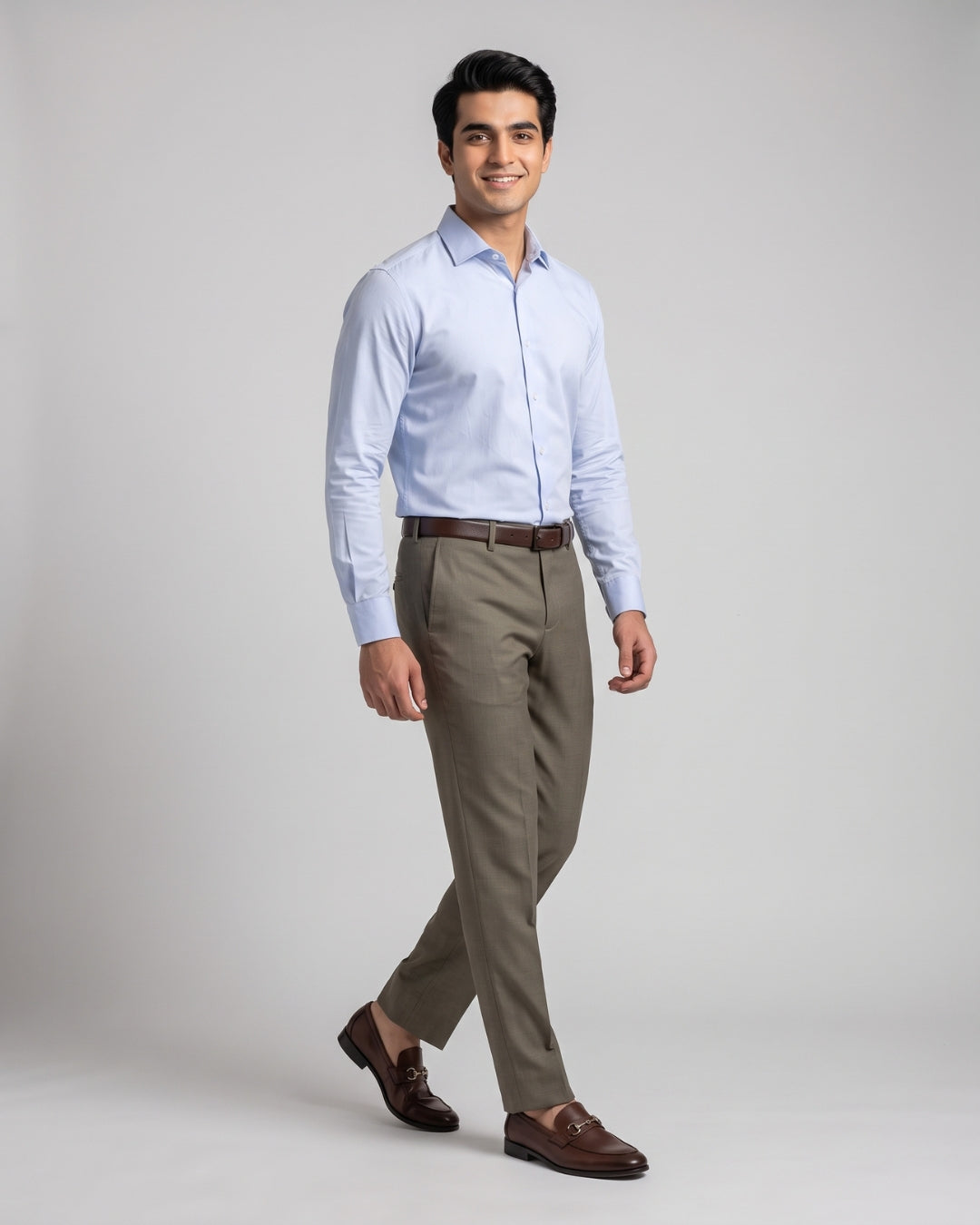Classic Olive Formal Trousers