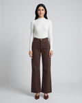 Dark Brown High-Rise Jeans