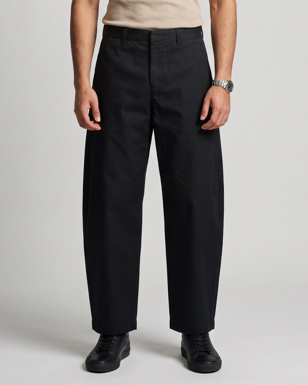 Everyday Casual Black Trousers