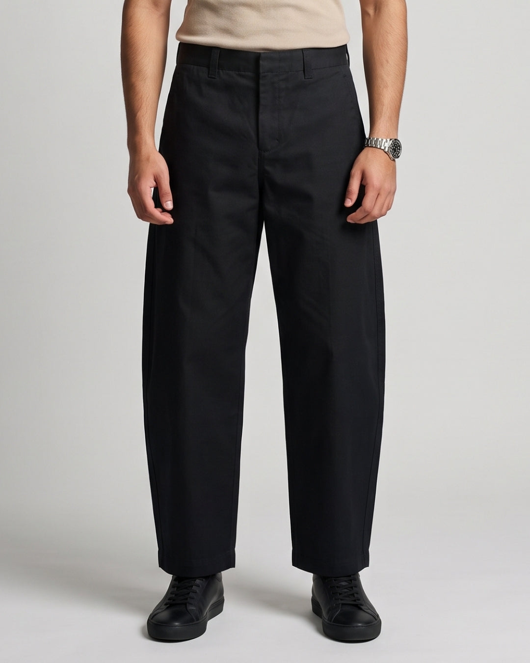 Everyday Casual Black Trousers