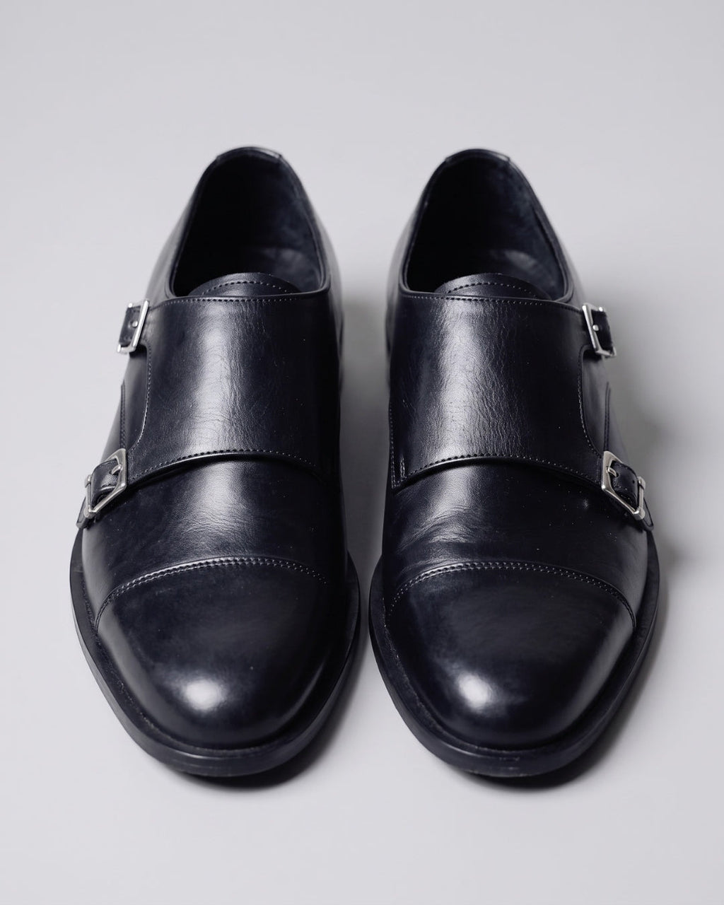 Classic Black Leather Monk Strap