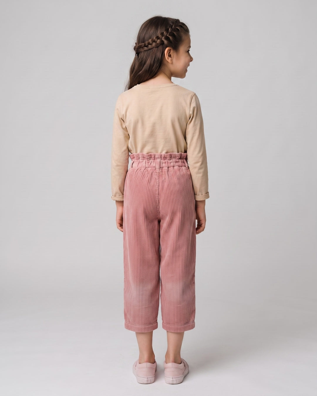 Graphic Tee & Pink Corduroy Pant Set