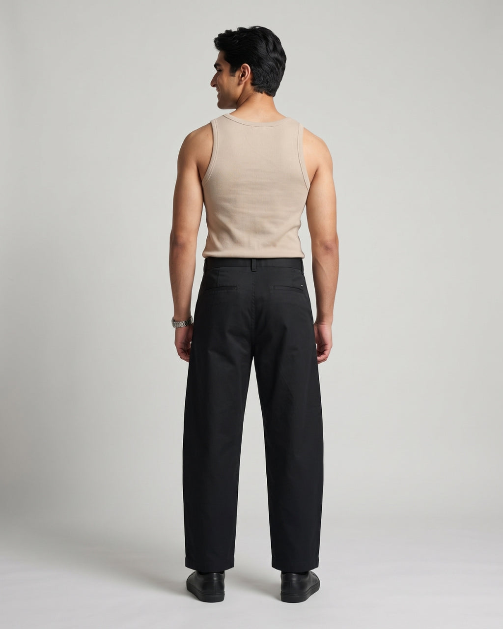 Everyday Casual Black Trousers