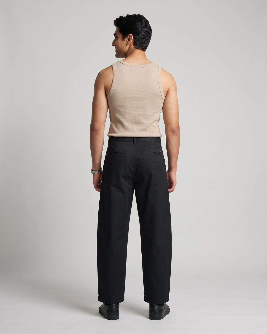 Everyday Casual Black Trousers