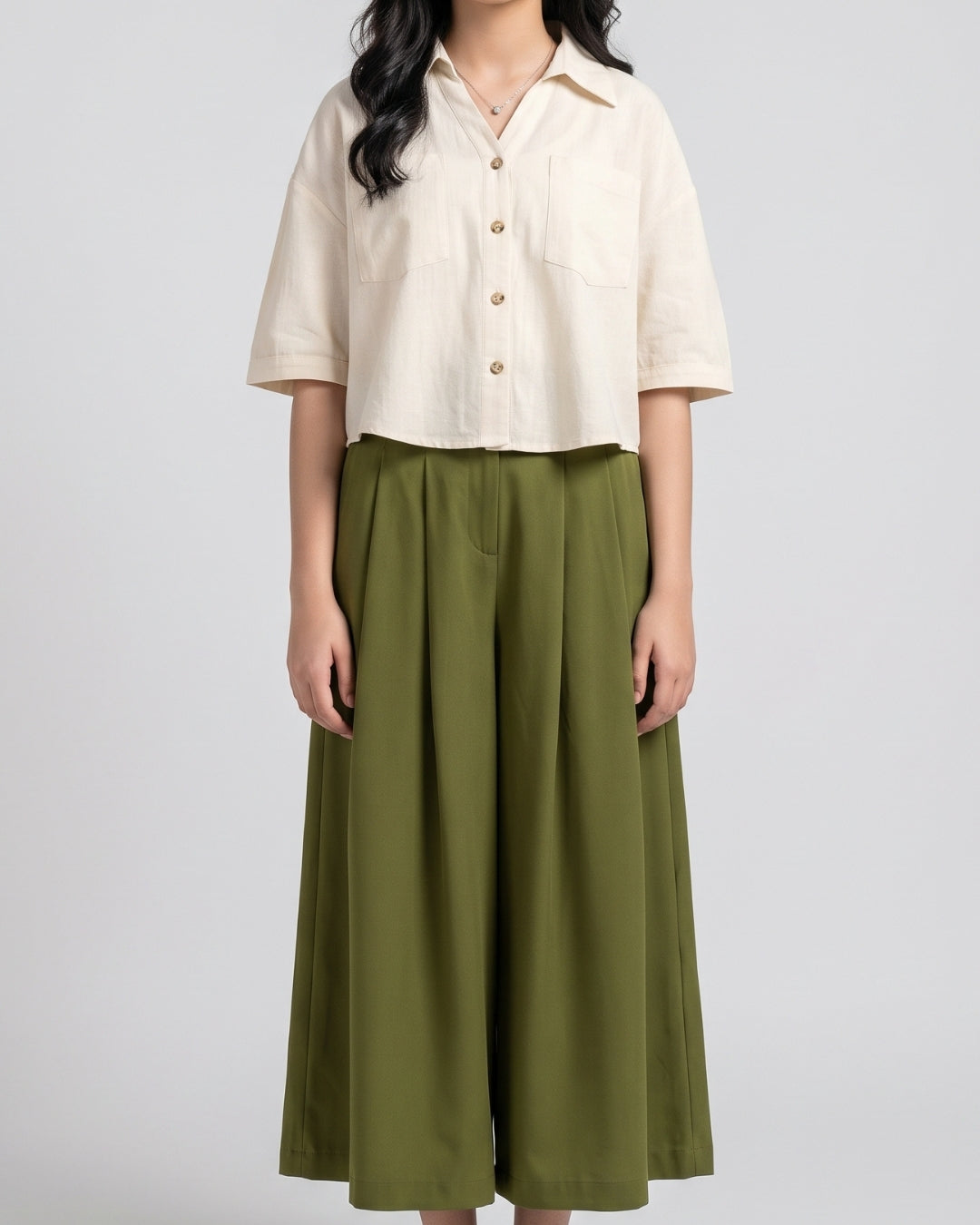 Classic Cream and Olive Teen Set