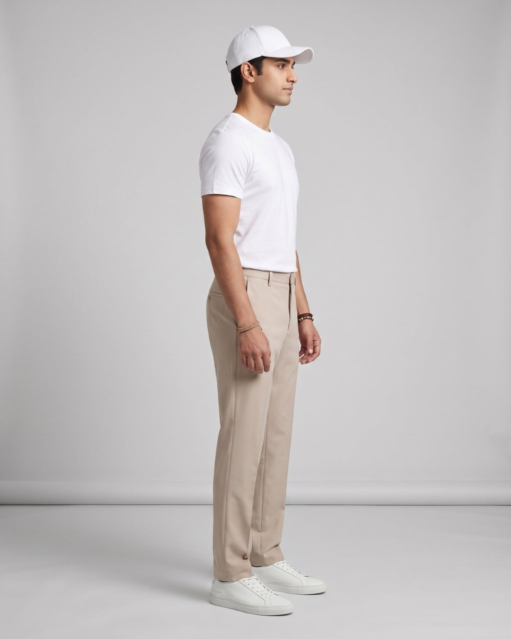 Tailored Fit Beige Dress Pants