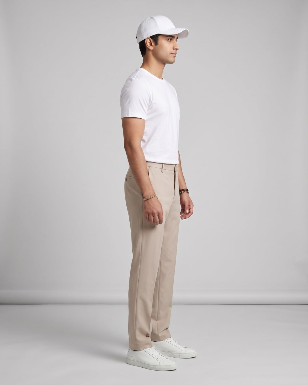 Tailored Fit Beige Dress Pants
