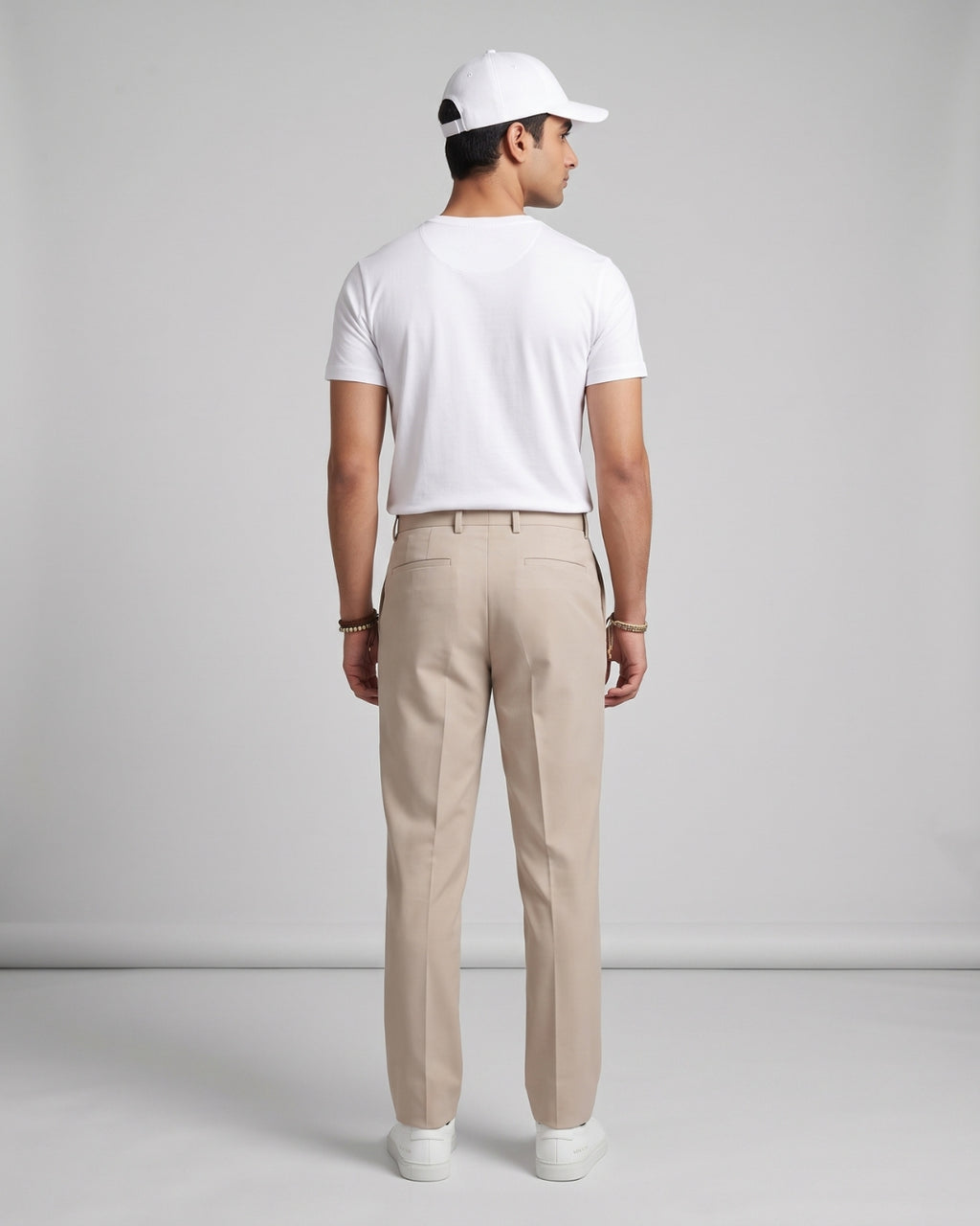 Tailored Fit Beige Dress Pants