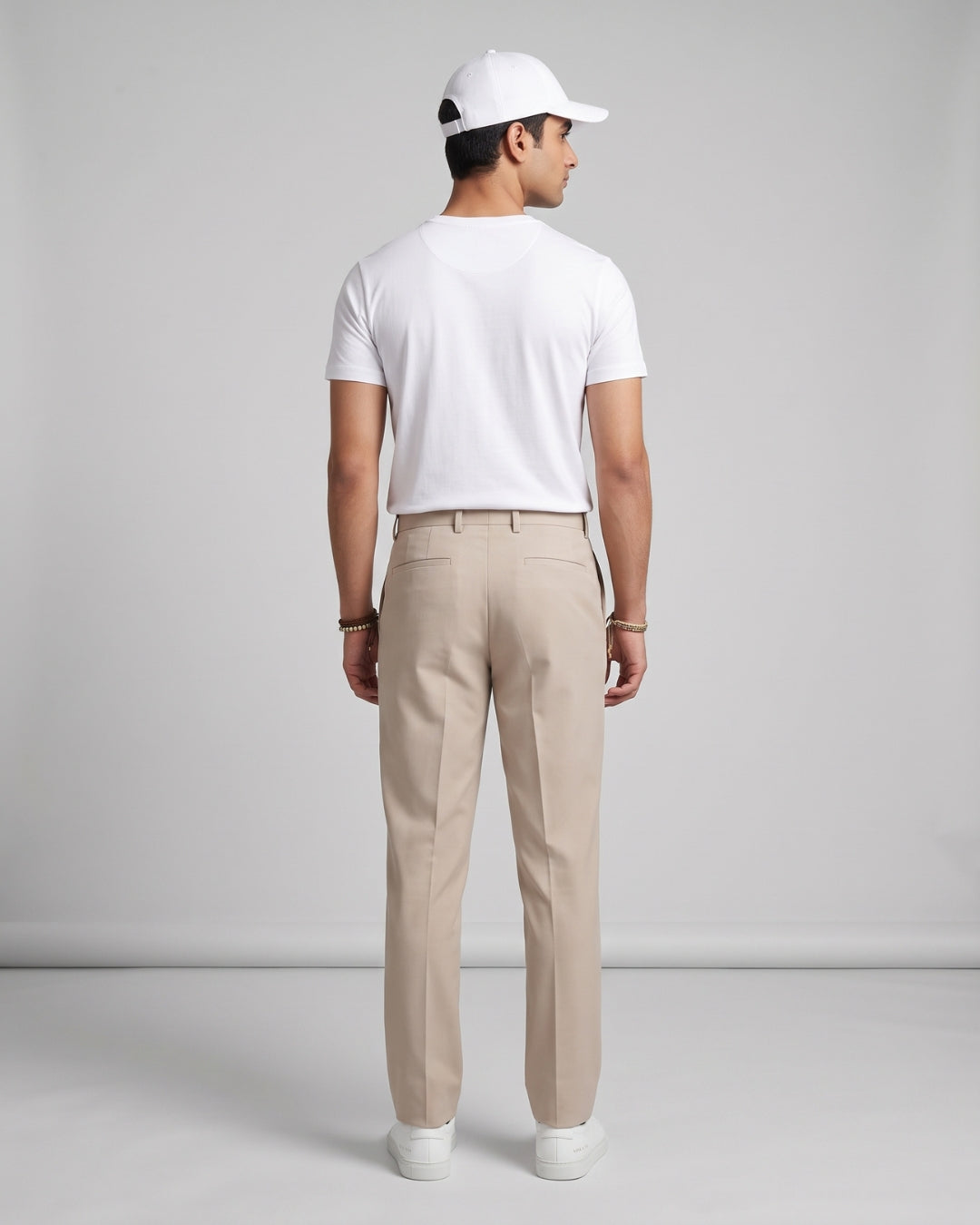Tailored Fit Beige Dress Pants