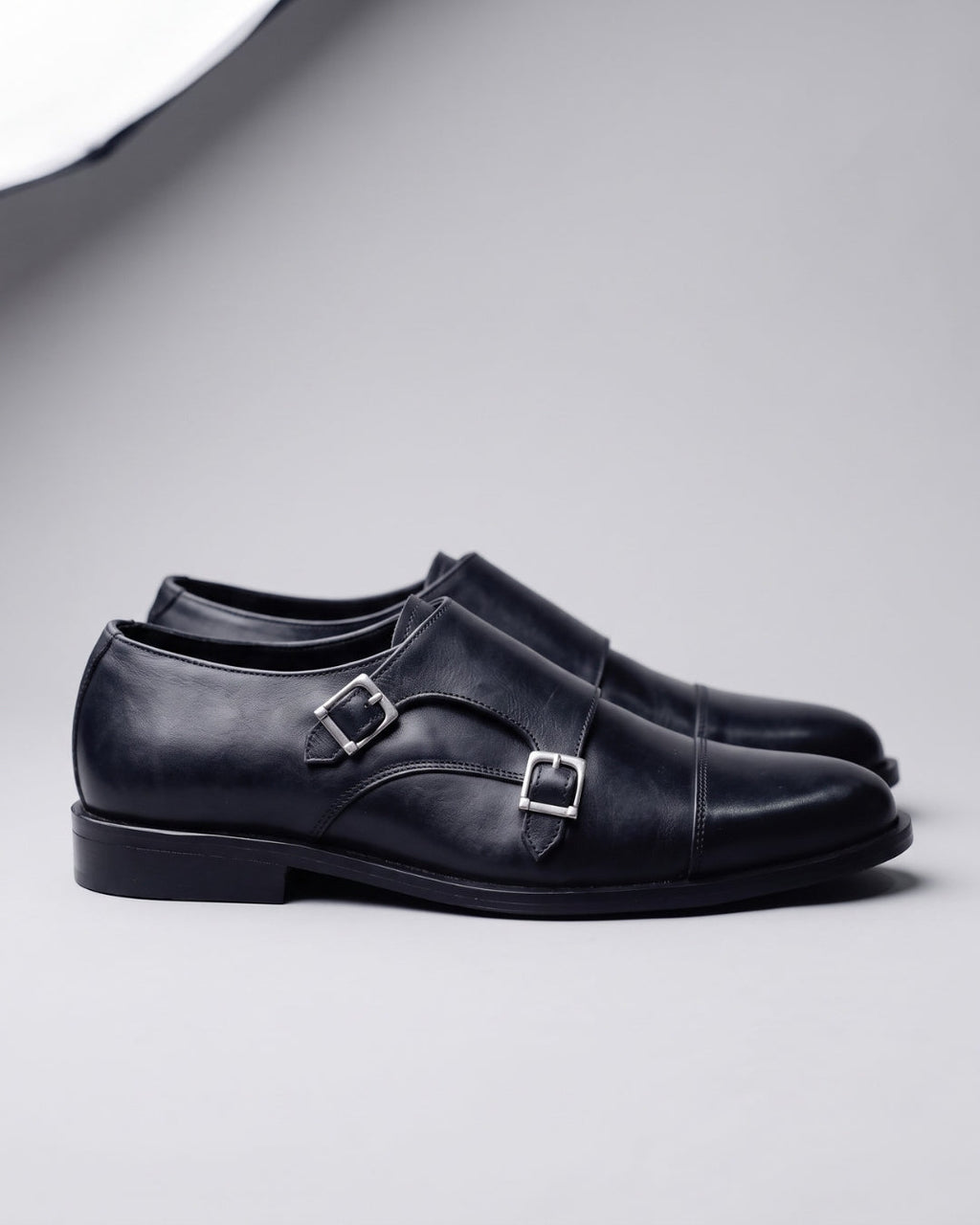 Classic Black Leather Monk Strap