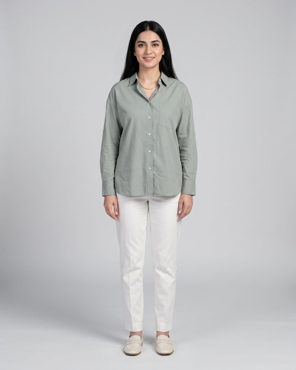 Everyday Classic Point Collar Blouse