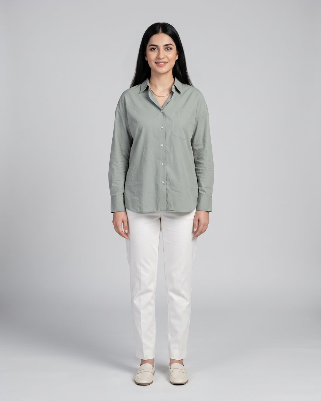 Everyday Classic Point Collar Blouse