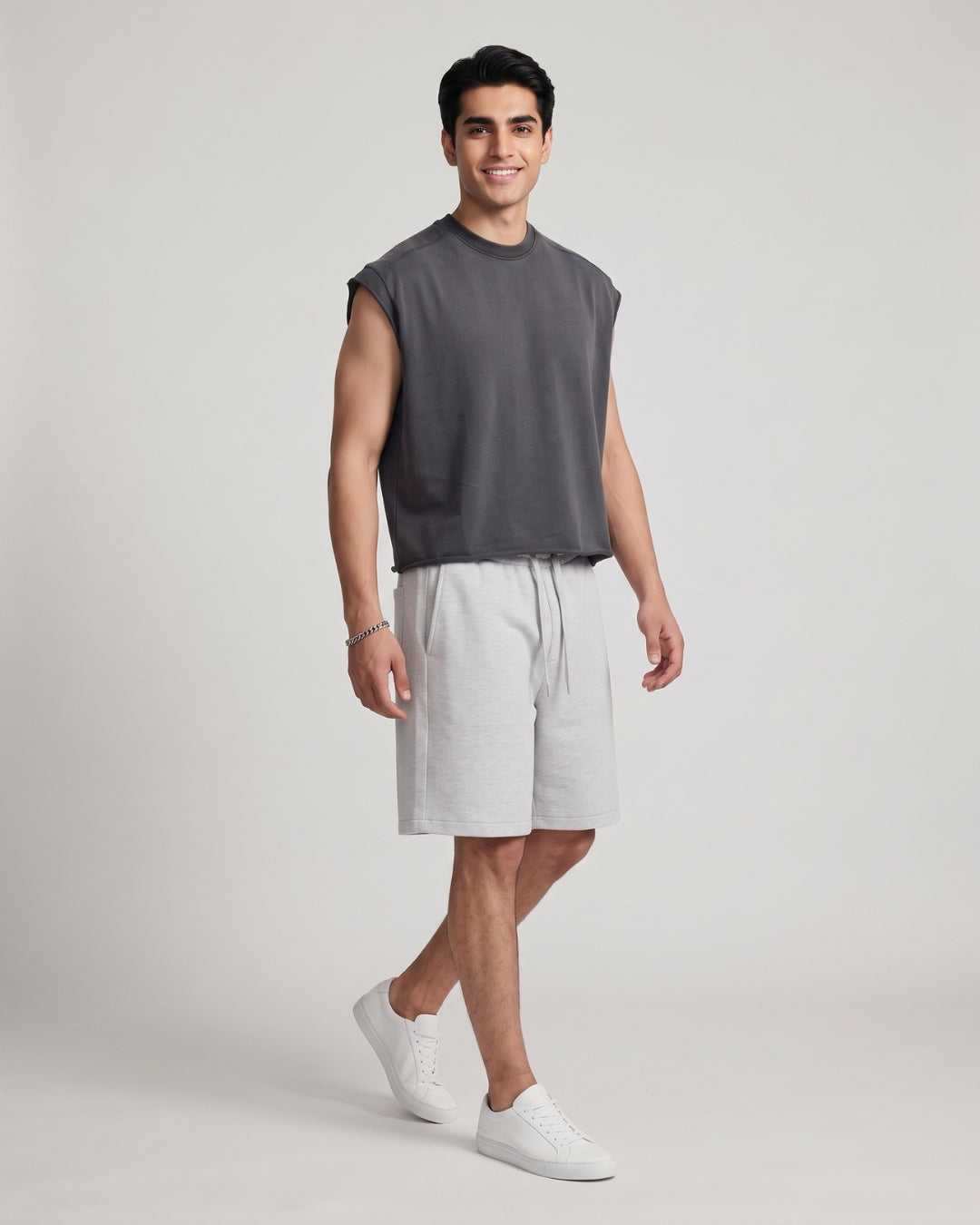 Everyday Grey Athletic Drawstring Shorts