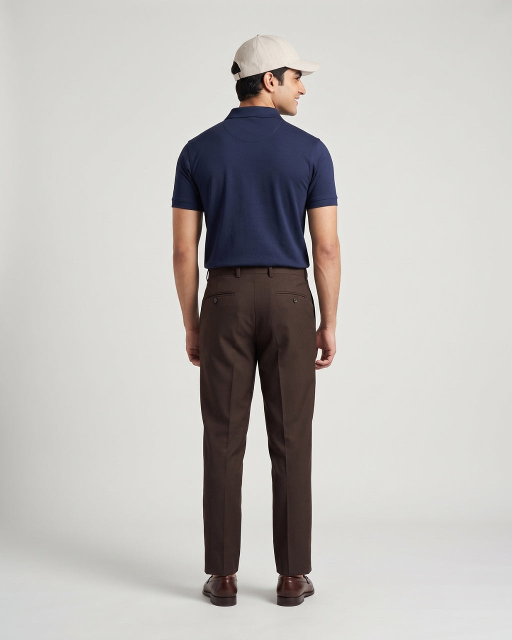 Essential Straight-Leg Brown Pants