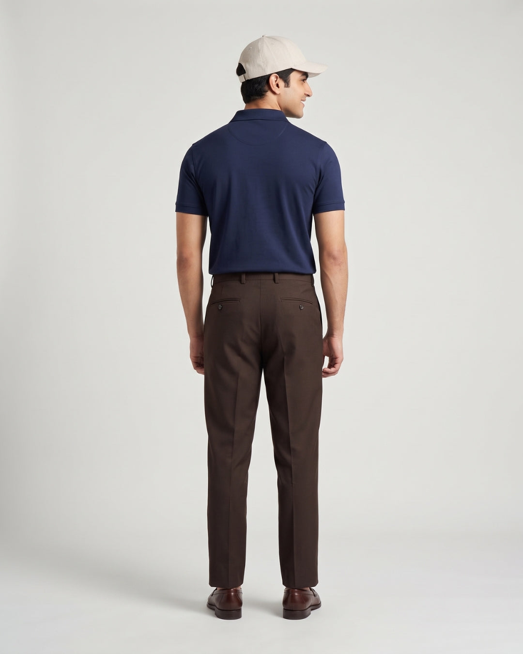 Essential Straight-Leg Brown Pants