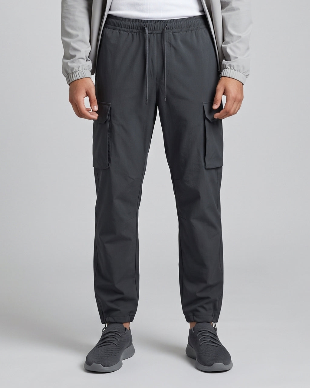 Relaxed Fit Charcoal Utility Pants