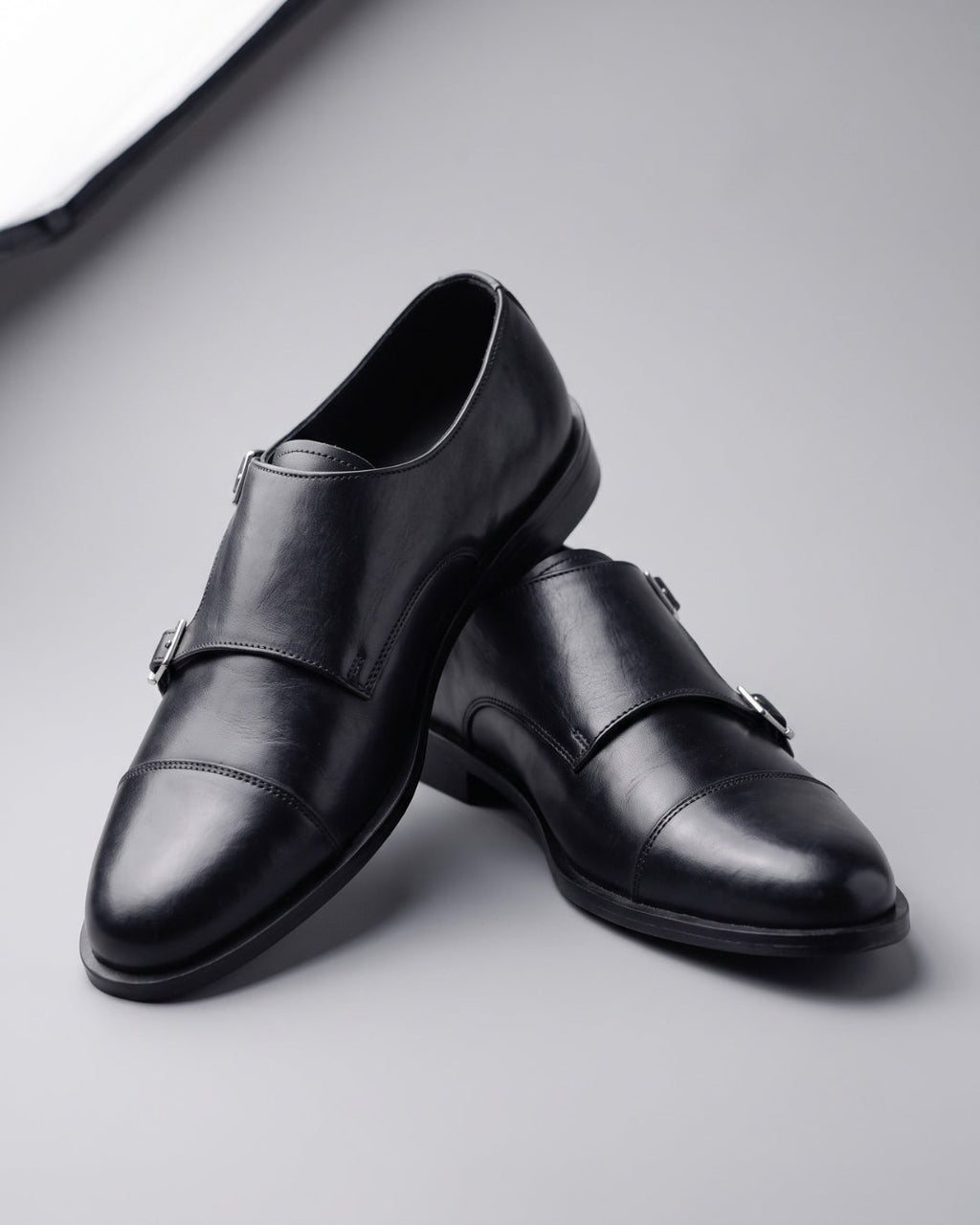 Classic Black Leather Monk Strap