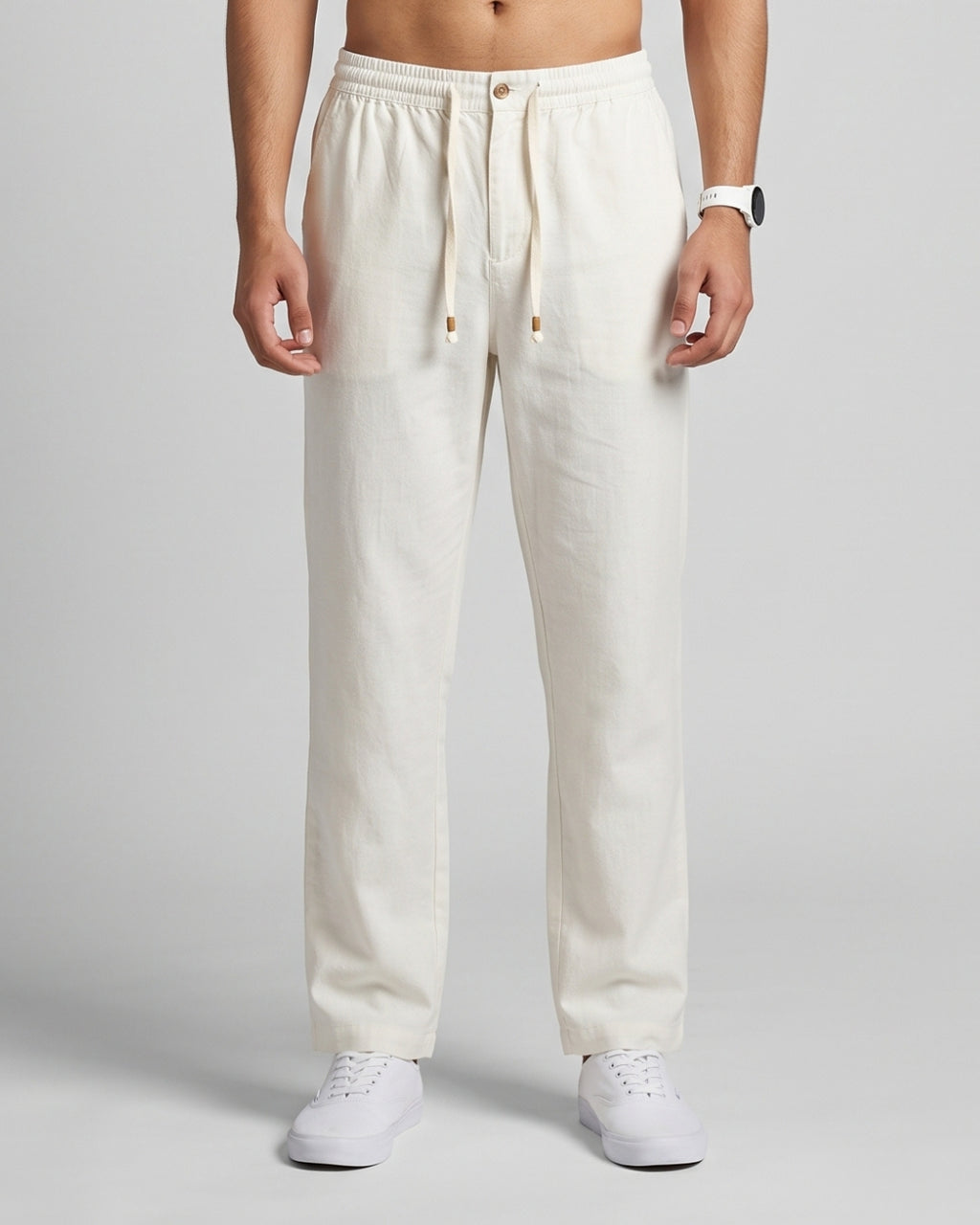 Everyday Casual Off-White Trousers