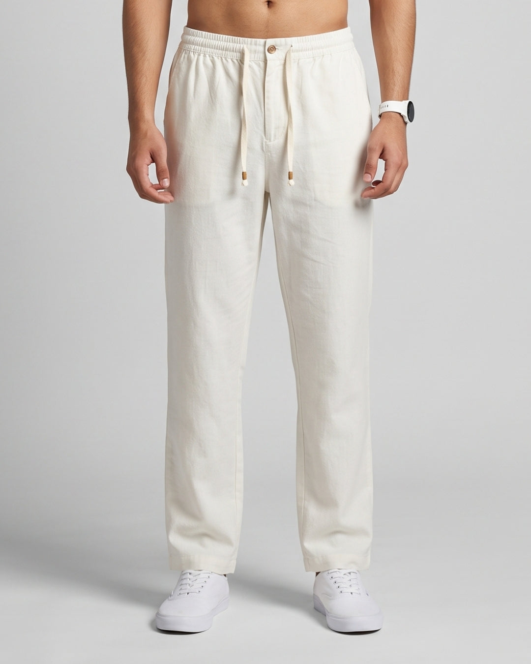 Everyday Casual Off-White Trousers