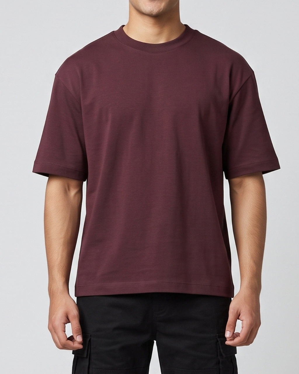 Everyday Casual Maroon T-Shirt