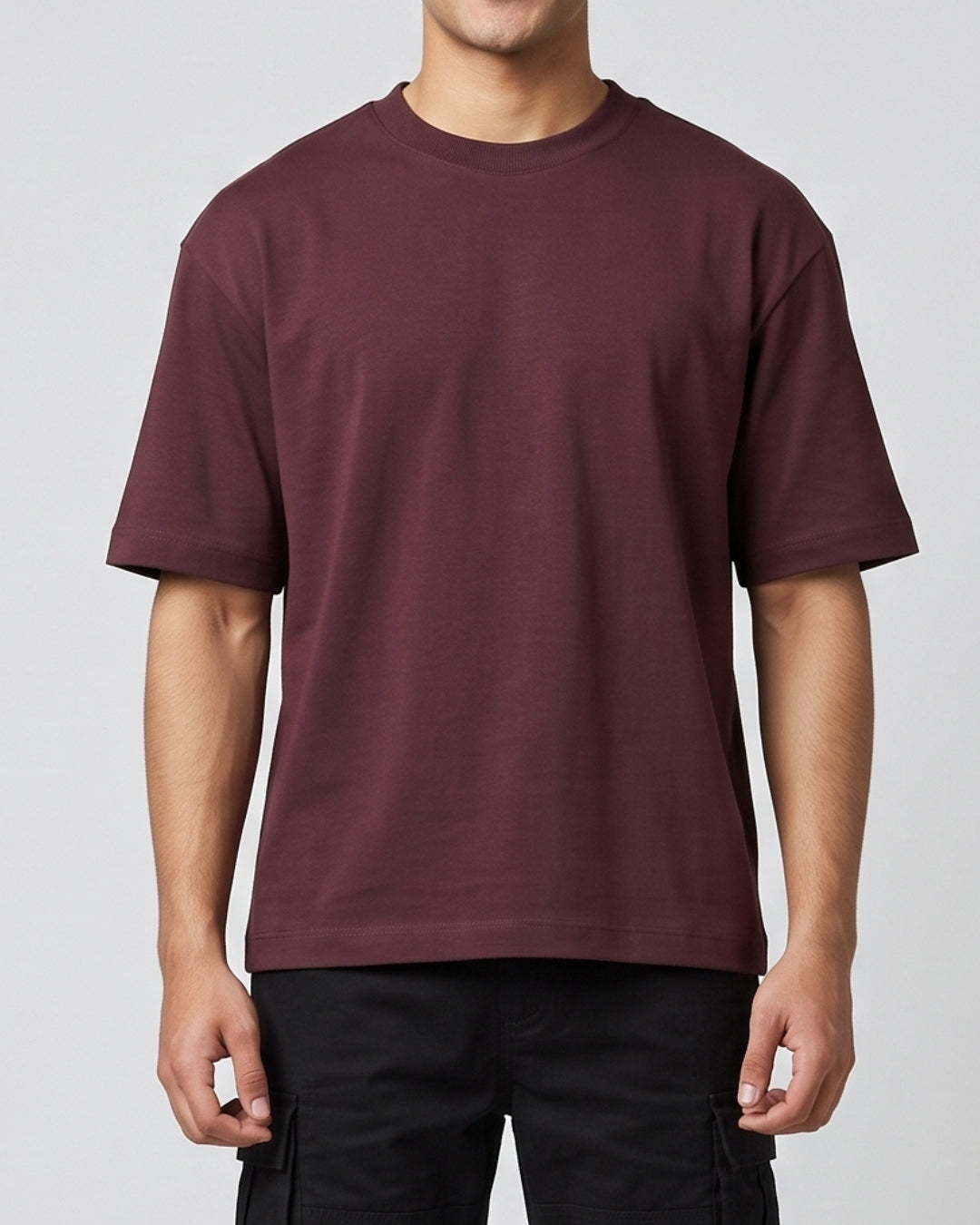 Everyday Casual Maroon T-Shirt