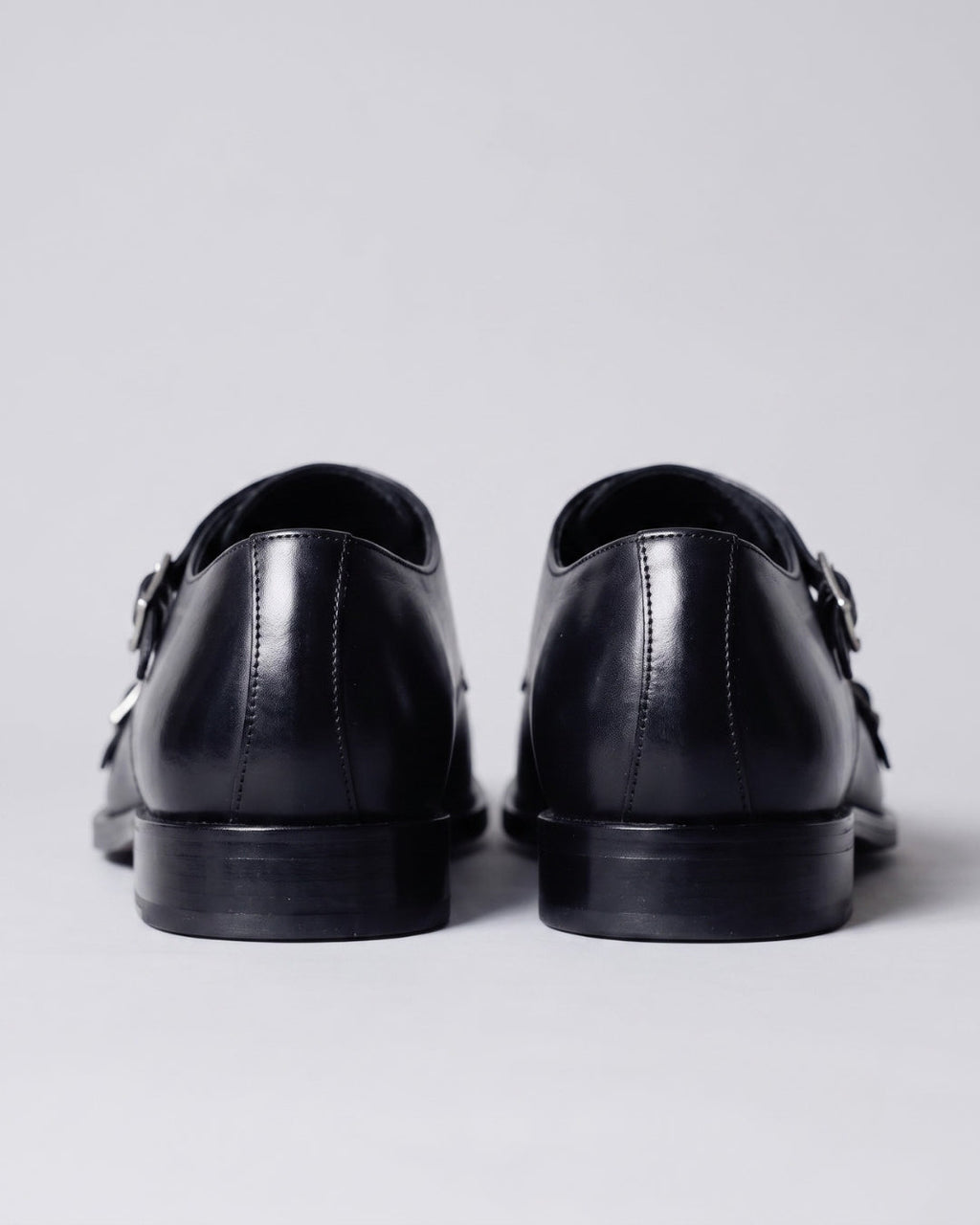 Classic Black Leather Monk Strap