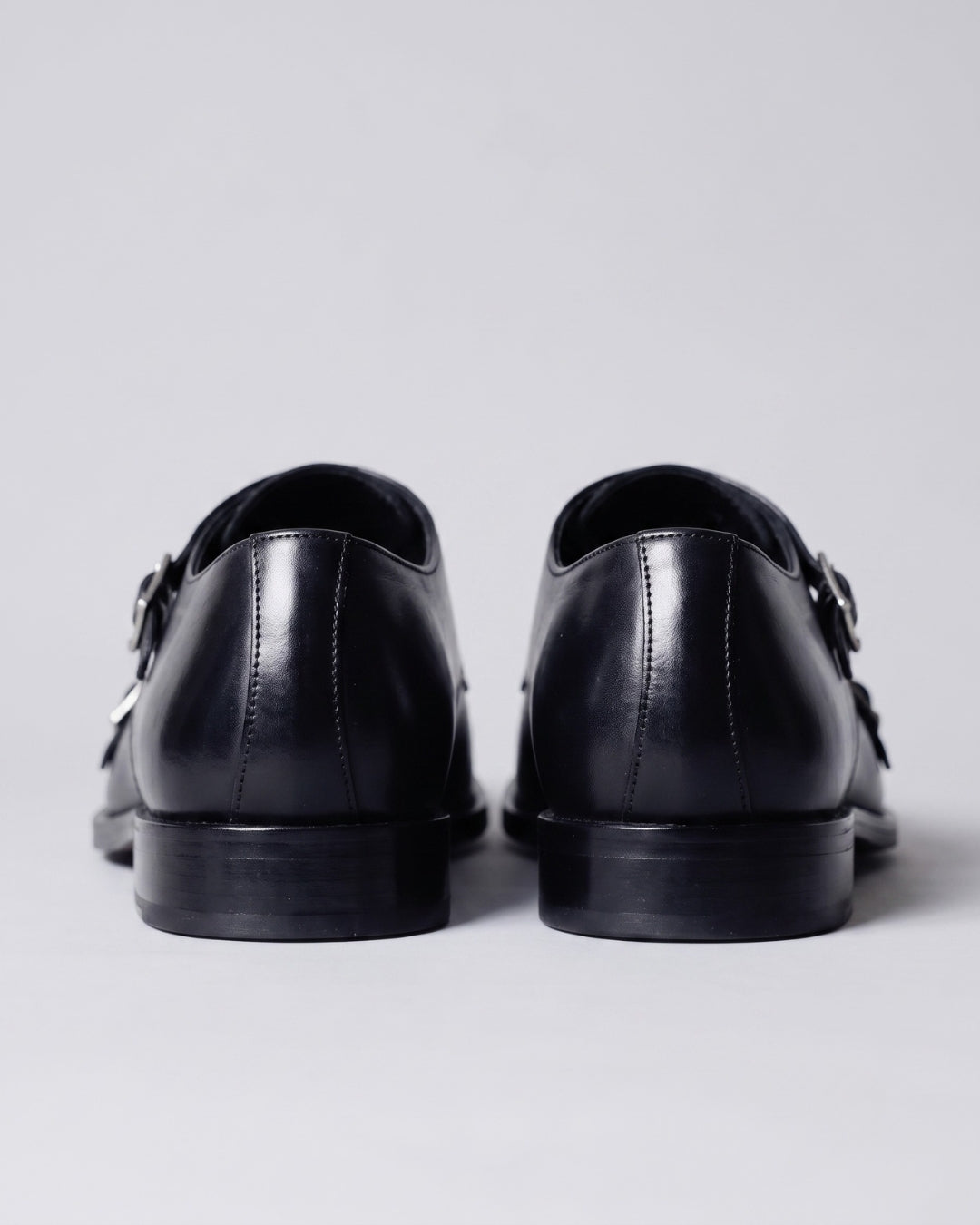 Classic Black Leather Monk Strap