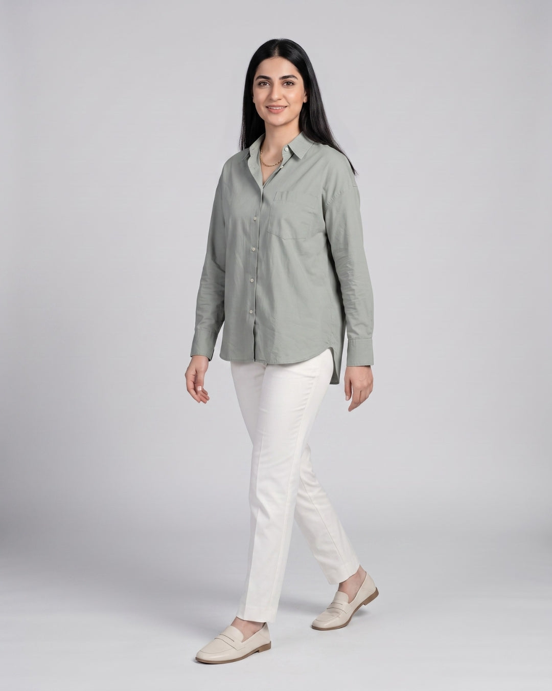 Everyday Classic Point Collar Blouse
