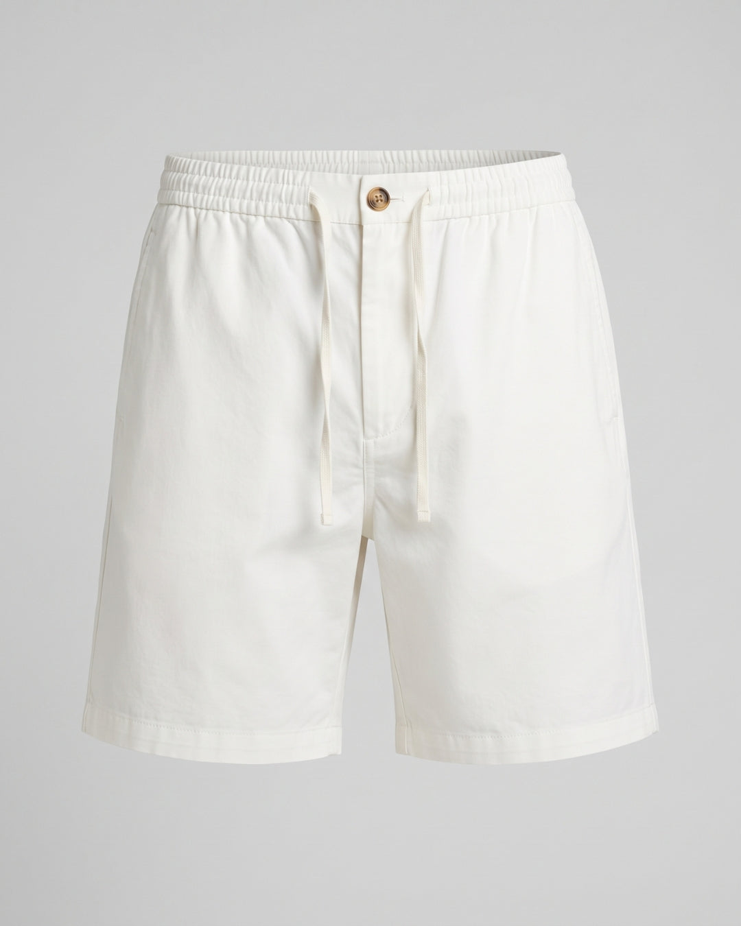 Relaxed Fit White Casual Shorts