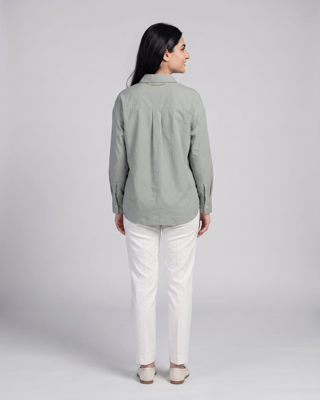 Everyday Classic Point Collar Blouse