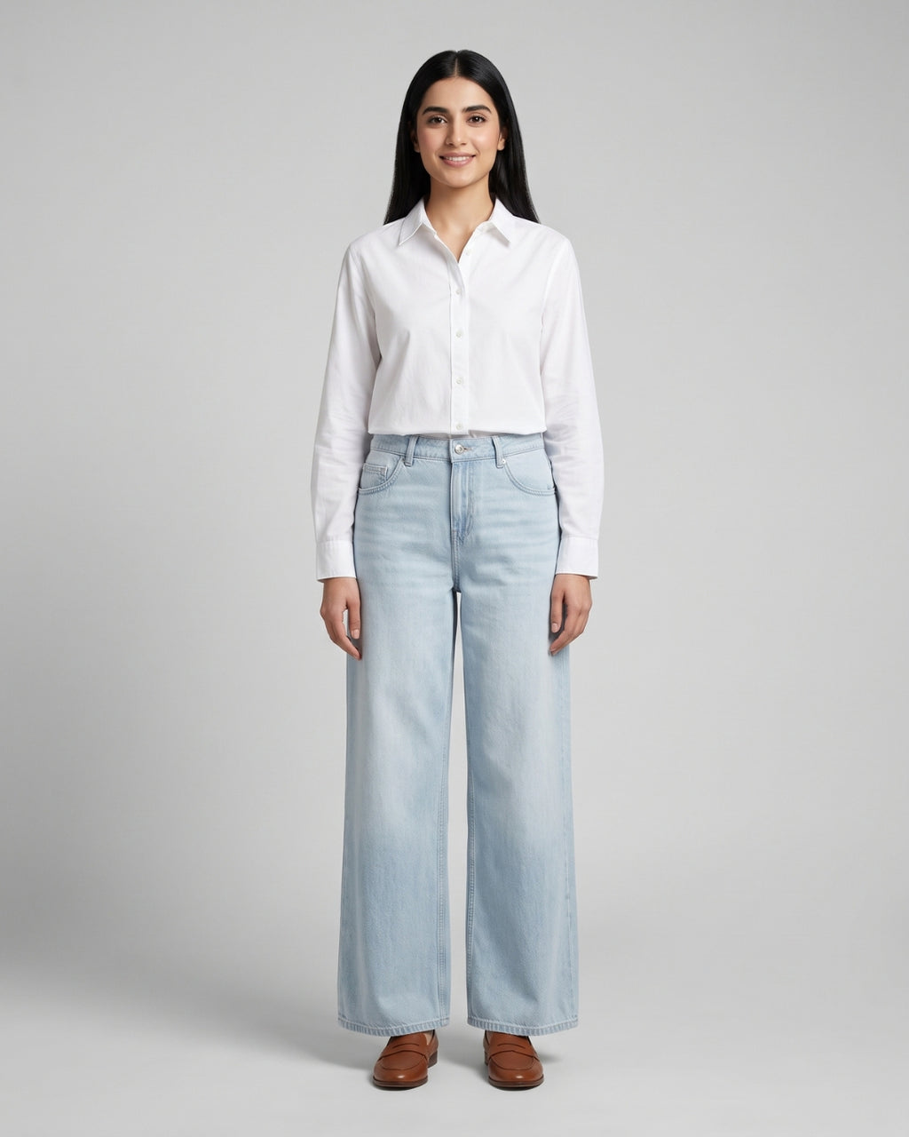 Classic Ice Blue Denim Pants