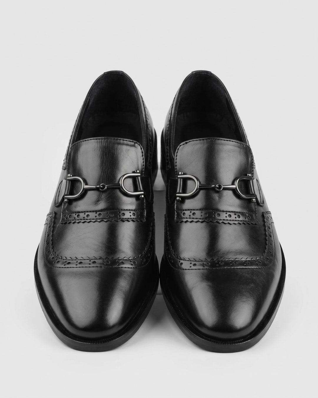 Polished Black Brogue Loafer