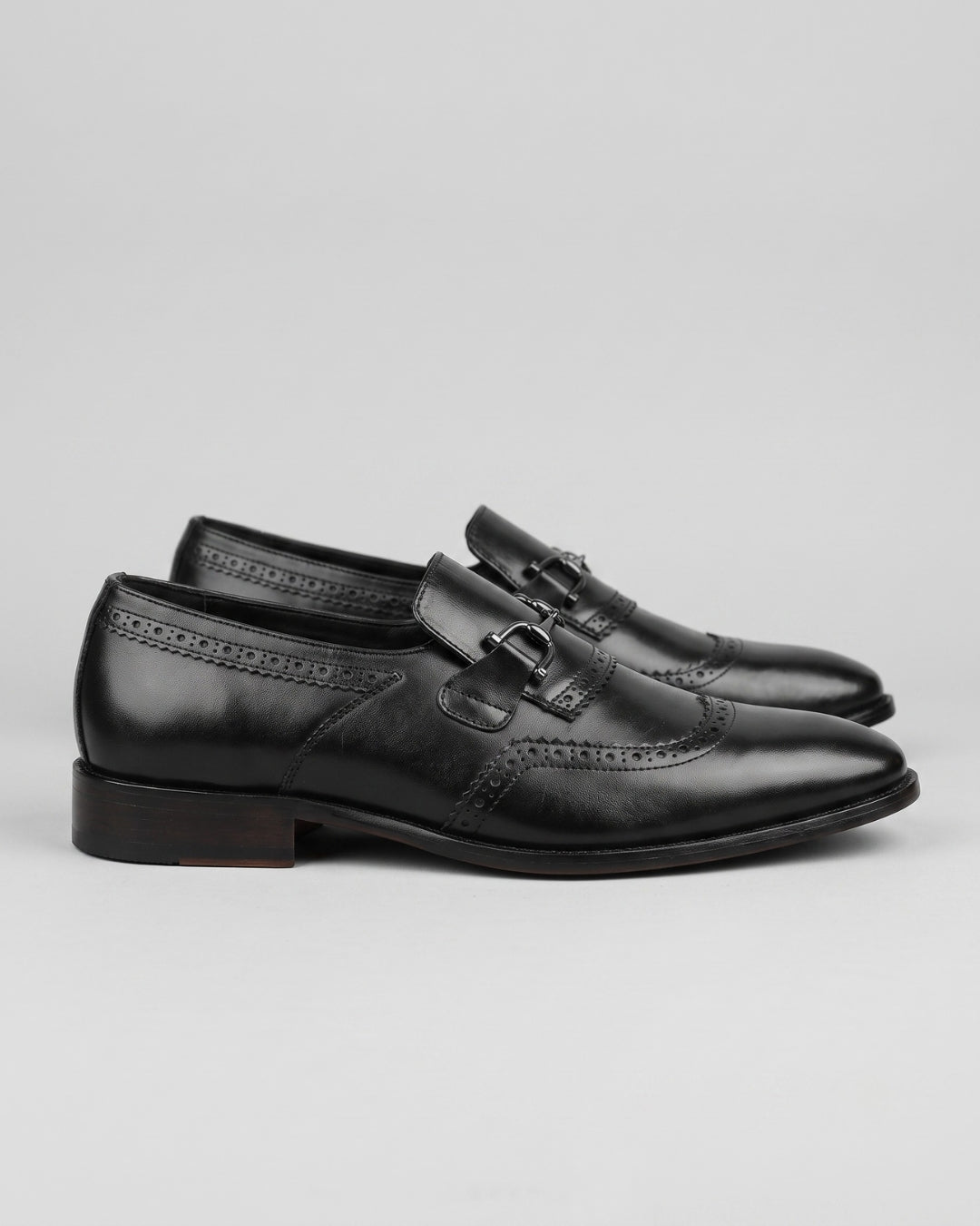 Polished Black Brogue Loafer