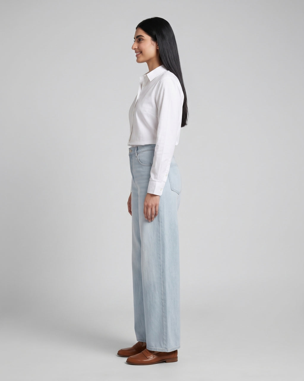 Classic Ice Blue Denim Pants