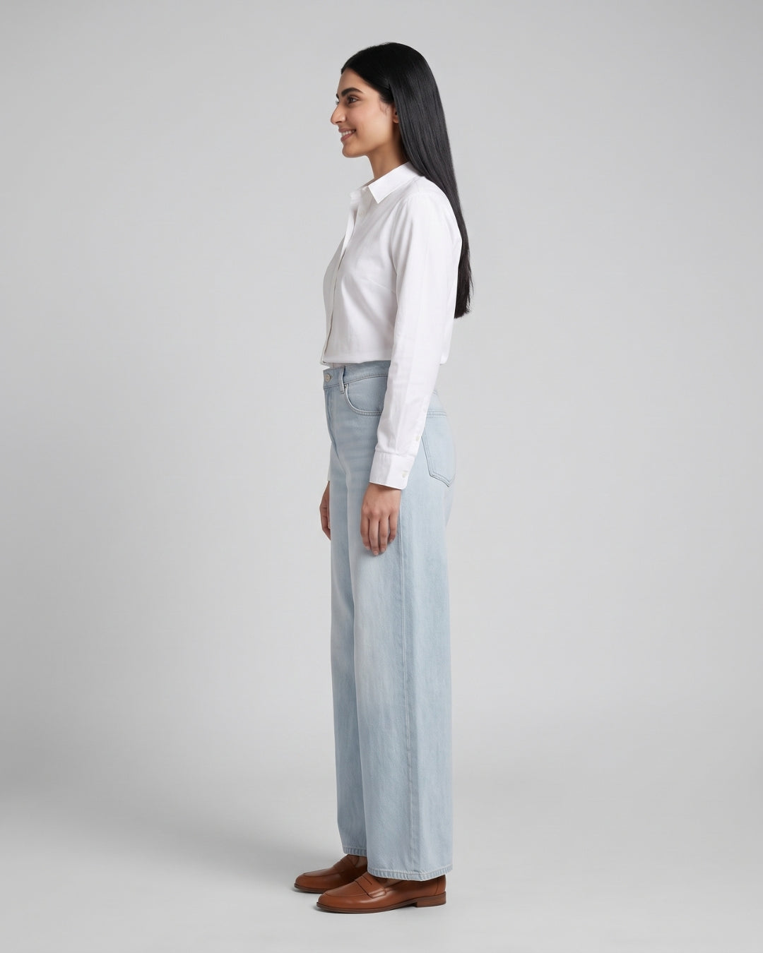 Classic Ice Blue Denim Pants