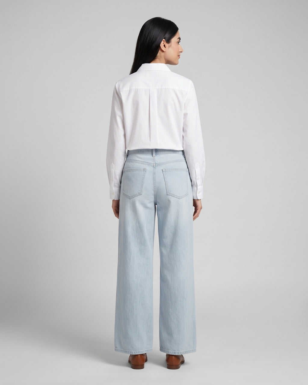 Classic Ice Blue Denim Pants
