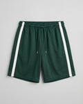 Classic Green Striped Athletic Shorts