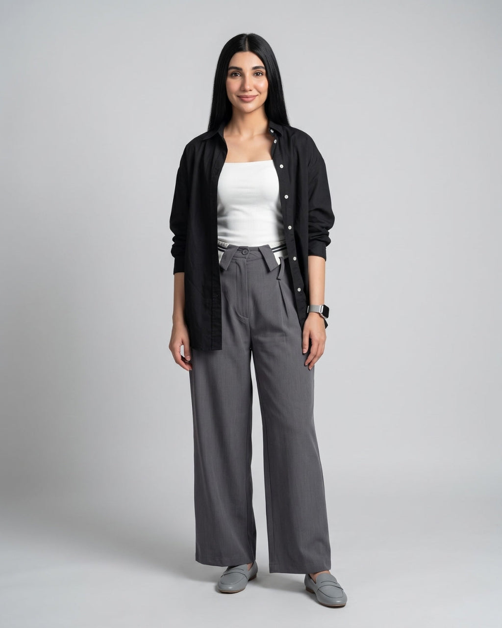 Classic Long Sleeve Black Overshirt