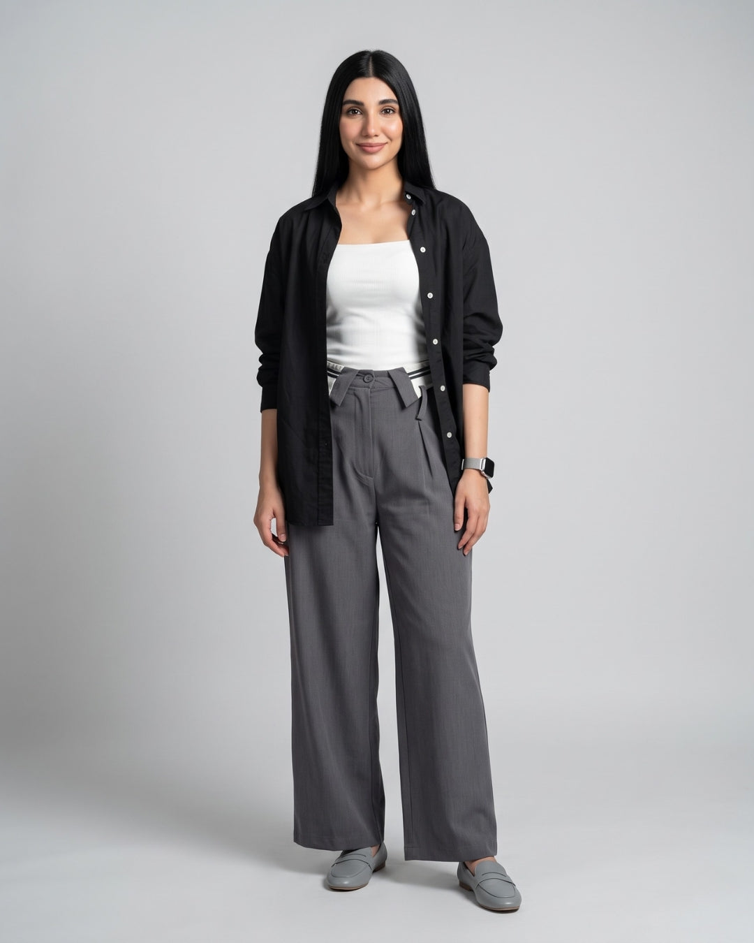 Classic Long Sleeve Black Overshirt