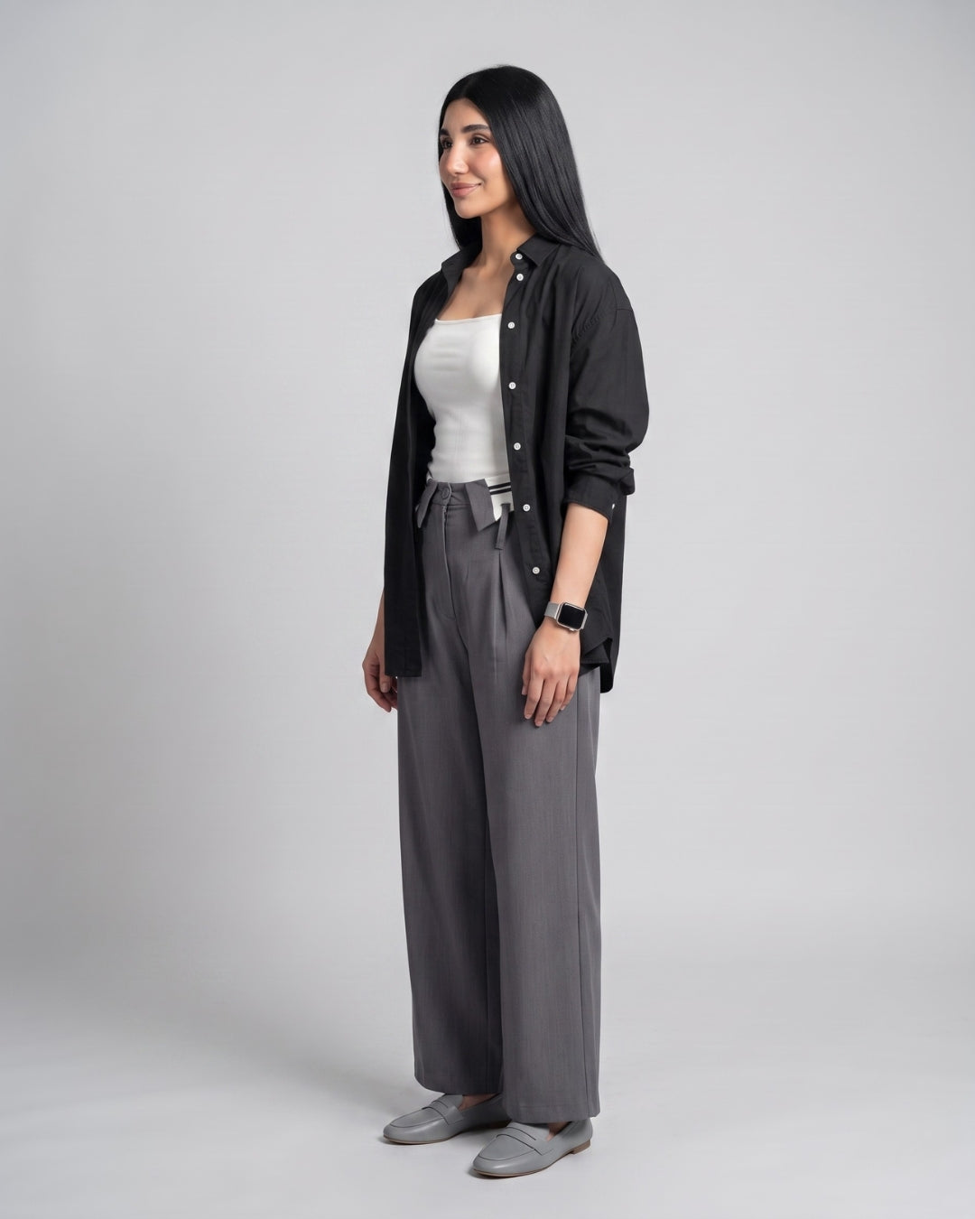 Classic Long Sleeve Black Overshirt