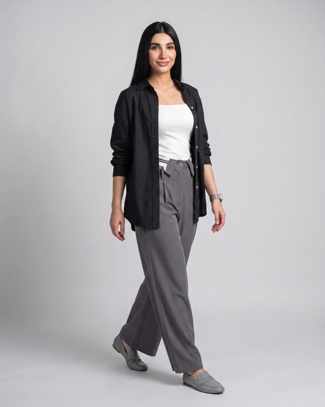 Classic Long Sleeve Black Overshirt