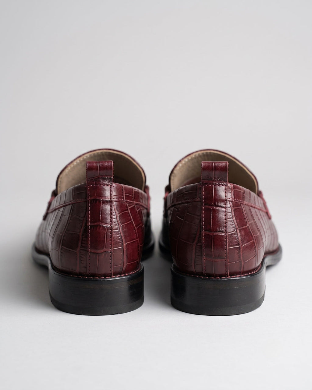 Classic Burgundy Buckle Loafers