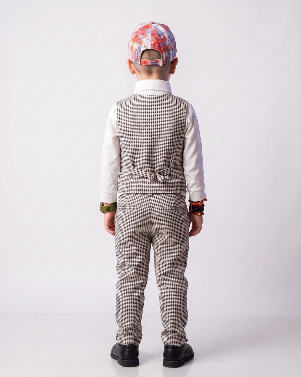 3-Piece Houndstooth Vest Set
