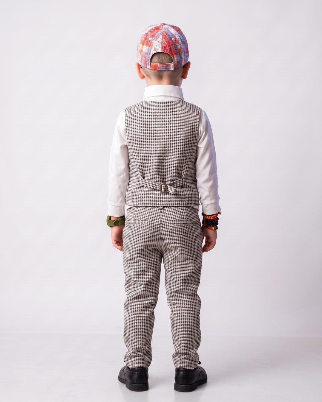 3-Piece Houndstooth Vest Set